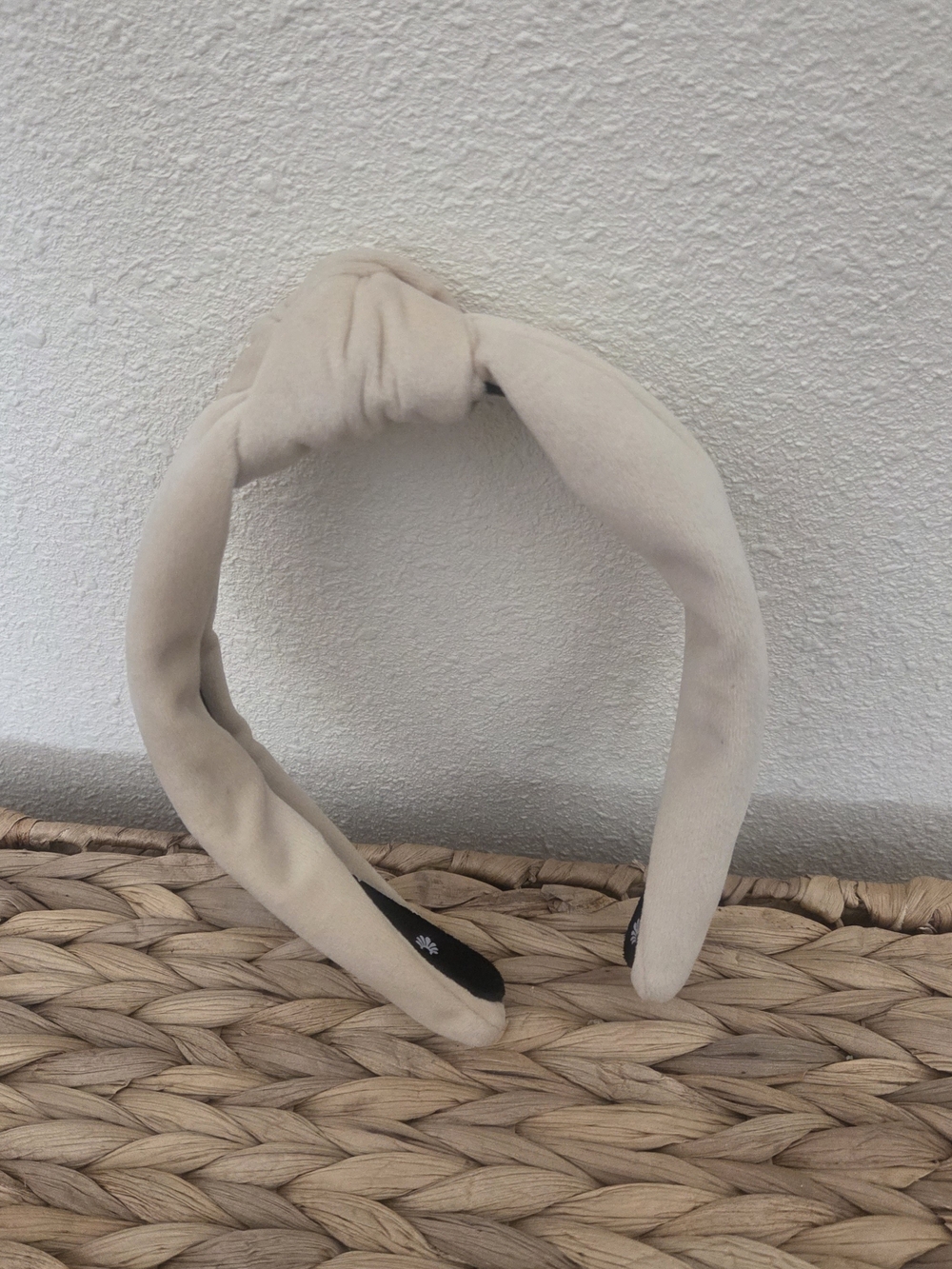 Lele Sadoughi Knotted Headband Neutral Cream